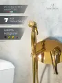 Гигиенический душ для унитаза со смесителем, встраиваемый, золотой