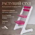 Растущий стул для детей и школьников Конек Горбунек Комфорт, стул для кормления детский, бело-розовый