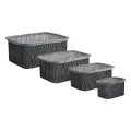 Набор из 4 корзин для хранения Sustainable collection, черный