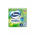 Бумага туалетная Zewa Плюс Яблоко, 2-х слойная, 4 шт в упаковке, 1 уп