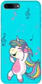 Силиконовый чехол на Apple iPhone 8 Plus / 7 Plus / Эпл Айфон 7 Плюс / 8 Плюс с рисунком Musical Unicorn Soft Touch бирюзовый