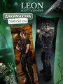 Дакимакура подушка длинная для обнимашек с принтом Леон Скотт Кеннеди Resident Evil 150х50 см