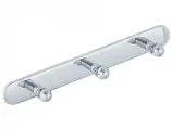 Планка с 3-мя крючками L23,5 см, хром GIALETTA