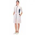 Халат медицинский барбара женский белый с темно-синим р. 40-42/170-176 / Халат медицинский / Халат медицинский женский / Халат женский
