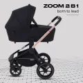 Коляска для новорожденных 2 в 1 MOWBaby ZOOM RA086 Gold Black