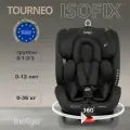 Автокресло Indigo Tourneo ISOFIX растущее поворотное, 0-36 кг, черный твил