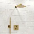 Душевая система скрытого монтажа с тропическим душем WasserKRAFT, Золотой