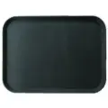 Поднос Prohotel прорезиненный прямоугольный 410х305х20мм, стеклопластик, черный