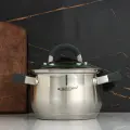 Кастрюля Катунь «Ирида» 1,9 л, d=16 см, стеклянная крышка, капсульное дно
