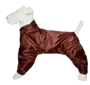 Комбинезон-дождевик для американского кокер-спаниеля кобеля, повышенной прочности, цвет коричневый