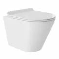 Унитаз подвесной Aqueduto Cone CONT0110 безободковый, торнадо, с сиденьем микролифт, белый глянец