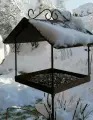 Кормушка без покраски ржавая садовая для птиц на ножке высотой 1,5м металлическая кованая
