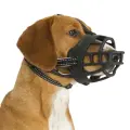 Намордник Muzzle Flex, резина, L–XL (35 см, длина лобного ремня до 30 см), чёрный, Trixie