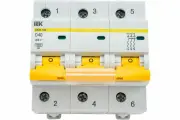 Выключатель автоматический модульный 3п D 40А 10кА ВА47-100 IEK MVA40-3-040-D