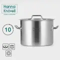 Кастрюля из нержавеющей стали Hanna Knovell с крышкой, 10 л, d=25 см, h=18 см, толщина стенки 0,8 мм