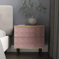 Прикроватная тумба на ножках Йорк Бланш, розовая