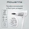 Фен для волос Rowenta Powerline CV5930F0 с ионизацией, диффузором и концентратором, 6 режимов работы, 2400 Вт, белый