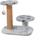 Когтеточка Дарэлл Джут 95 круглая с 2 полками серая 56 х 36 х 52 см (1 шт)