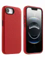 Кожаный чехол накладка с Magsafe Regal SC для iPhone 16E, красный