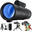 Монокулярный телескоп высокой мощности 2024 HD 80X100 с адаптером для мобильного телефона и штативом на 360 , призмой BAK-4 для наблюдения за птицами и пешими путешествиями