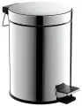 HAIBA Ведро для мусора металлическое 5 литров, хром