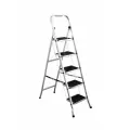 Стремянка Perilla, стальная, 5 широких ступеней, с ковриками, до 120 кг