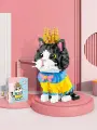 Конструктор Наша игрушка Кошечка в короне, мини-блоки, 875 деталей, 3D, 14+ лет