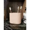 Стакан для зубных щеток, стакан для ванной Astrid Duo, 12.5х8.5х10 см, бетон, розовый матовый
