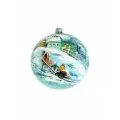 Шар на елку 100мм Зимний день. Повозка