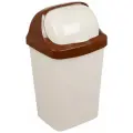 Контейнер для мусора ролл ТОП 25л (беж мрамор) (М2467) (IDEA)