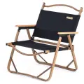 Стул складной туристический Naturehike MW02, черный, лак темное дерево, NH19Y002-D, 793213