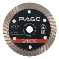 Диск алмазный RAGE by VIRA для керамогранита 76x10x1,2 мм турбированный для резки
