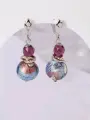 Серьги ARTEBALENO, стекло, муранское стекло, фиолетовый, серебряный