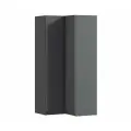 Шкаф угловой столплит Леон СБ-3365 для вещей, ЛДСП, диамант серый, 95х202х95 см.