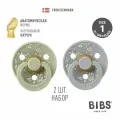 Набор 2 шт. Соска-пустышка латексная BIBS Liberty Colour Anatomical, Capel - Cloud/Sage, 0+ месяцев