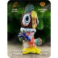 Елочная игрушка Союзмультфильм Попугай Кеша, фарфор, ручная роспись, высота 12 см