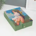 Шкатулка для украшений Девушка с пуделем, с зеркалом, искусственная кожа, 15x21.5x5.5 см