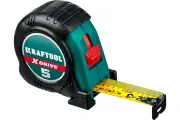 Рулетка KRAFTOOL X-Drive с ударостойким обрезиненным корпусом, 5м*25мм {34122-05-25_z02}