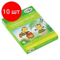 Комплект 10 шт, Пластилин восковой мягкий Гамма Пчелка, 08 цветов, 120г, со стеком, картон. упаковка