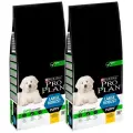 Сухой корм Pro Plan для щенков мощного телосложения, курица 1 уп. х 2 шт. х 12 кг (для крупных пород)