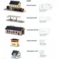 61923 PIKO Набор строений 5 в 1 - вокзал NEUSTADT, платформа, депо, диспетчерский центр, дом с мансардой - модели зданий для игрушечной железной дороги масштаба
