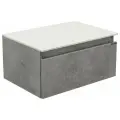 COMFORTY. Тумба подвесная Осло-60 бетон светлый с белой столешницей