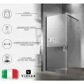 Душевая перегородка Vincea Walk-In VSW-1H900MRB черный матовый, стекло зеркальное