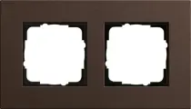 Рамка на 2 поста Gira Esprit MPx, универсальный монтаж, цвет коричневый