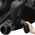Чехол на ручку КПП/АКПП, черный красный край