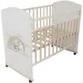 Кроватка Indigo My Dream массив березы натуральный-белый Радуга