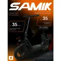 Электросамокат взрослый, SAMIK C1 PLUS, мощность двигателя 500Вт, максимальная скорость 35км/ч