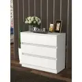 Комод с ящиками узкий №13 Белый из ЛДСП для хранения вещей без ручек