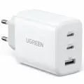 Сетевое зарядное устройство Ugreen CD275 USB-A + 2xUSB-C 65 Вт, белый