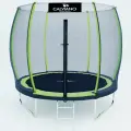 Батут детский / батут с защитной сеткой 252 см (8 ft) с лестницей Calviano Master зеленый